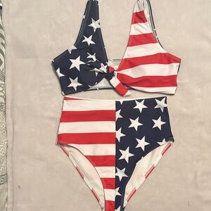 Patriotic Stars and Stripes Kids Swim Set